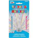 Unique Party Supplies #4 Flashing Candle Holder  (5 count)