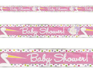 Unique Party Supplies Baby Girl Stork Foil Banner