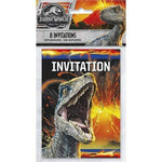 Unique Party Supplies Jurassic World Invitations (8 count)