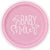Unique Party Supplies Pink Hearts Baby Shower Round Dinner Plates 9″ (8 count)