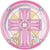 Unique Party Supplies Sacred Cross Pink Plates 7″ (8 count)