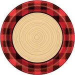 Unique Plaid Lumberjack Plates 9″ (8 count)
