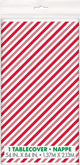 Red Stripes Snowman Tablecover