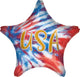 USA Red White Blue Tye Die Star 18″ Balloon