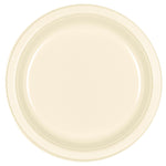 Vanilla Creme Plastic Plates 10″ by Amscan from Instaballoons