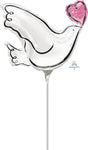 Wedding Dove (Requires heat-sealing) 11″ Foil Balloon by Anagram from Instaballoons