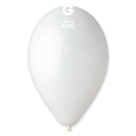 White 12″ Latex Balloons by Gemar from Instaballoons