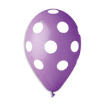Lavender/White Polka Dot 12″ Latex Balloons by Gemar from Instaballoons