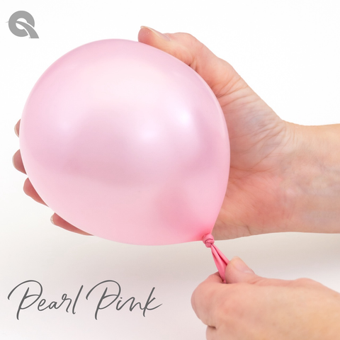 Pearl Pink Latex Balloons by Qualatex