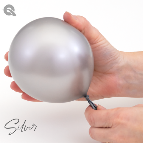 Silver Latex Balloons by Qualatex