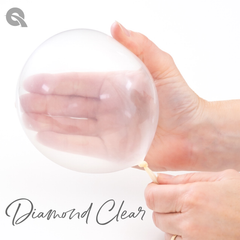 Diamond Clear Latex Balloons by Qualatex