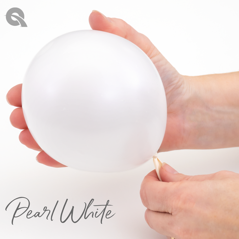 Pearl White Latex Balloons by Qualatex