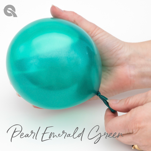 Pearl Emerald Green Latex Balloons by Qualatex