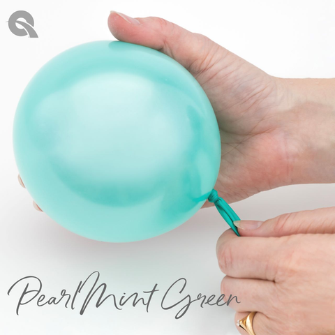Pearl Mint Green Latex Balloons by Qualatex
