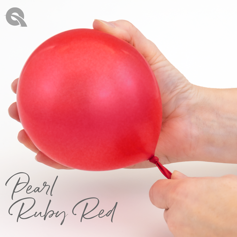 Pearl Ruby Red Latex Balloons by Qualatex