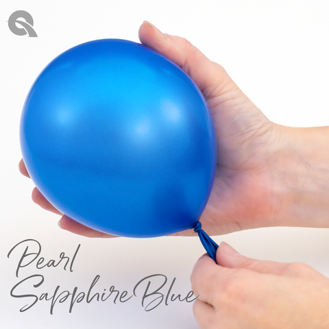 Pearl Sapphire Blue Latex Balloons by Qualatex