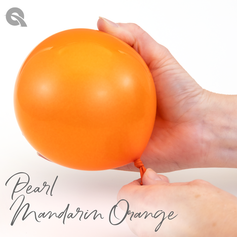 Pearl Mandarin Orange Latex Balloons by Qualatex