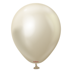 Mirror White Gold Latex Balloons by Kalisan
