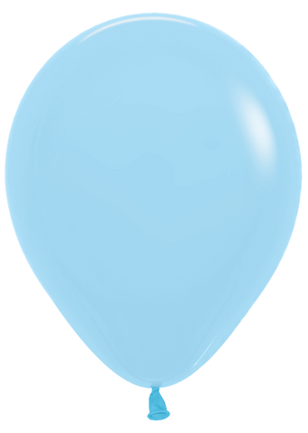 Pastel Matte Blue Latex Balloons by Sempertex