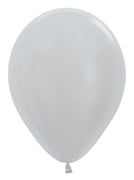 Metallic Silver Latex Balloons by Sempertex