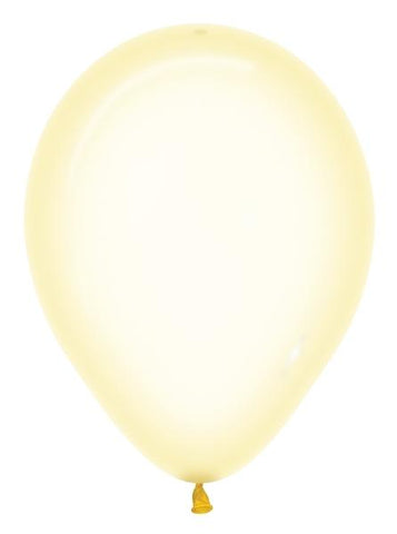 Crystal Pastel Yellow Latex Balloons by Sempertex