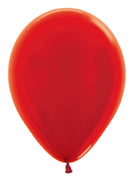 Metallic Red Latex Balloons by Sempertex