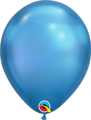 Chrome Blue Latex Balloons by Qualatex