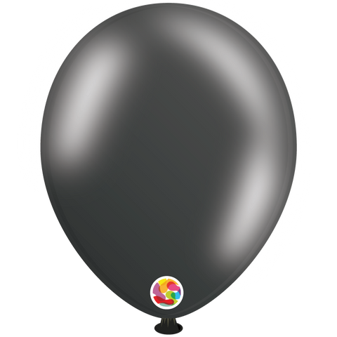 Metallic Black Latex Balloons by Balloonia