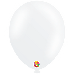 Metallic White Latex Balloons by Balloonia