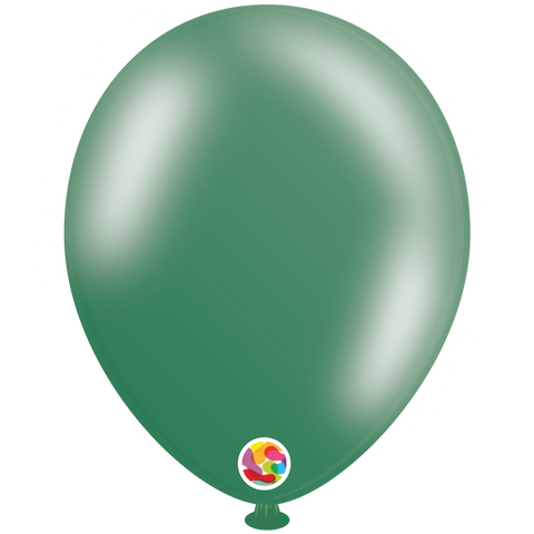 Metallic Forest Green Latex Balloons by Balloonia