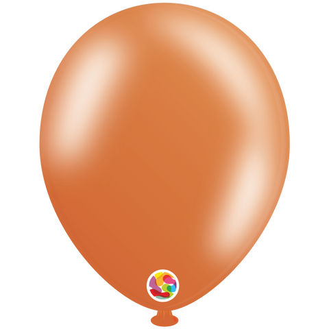 Metallic Orange Latex Balloons by Balloonia