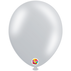 Metallic Silver Latex Balloons by Balloonia
