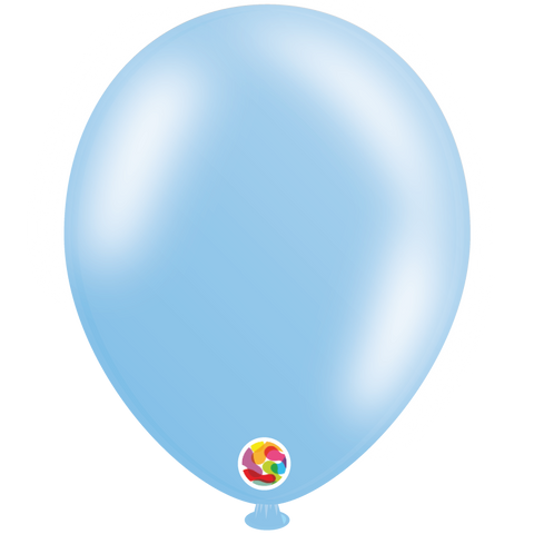 Metallic Sky Blue Latex Balloons by Balloonia