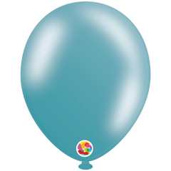 Metallic Turquoise Latex Balloons by Balloonia