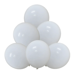 White Latex Balloons by GloMex