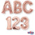 34" Rose Gold Letter Number Balloons by Convergram Kaleidoscope