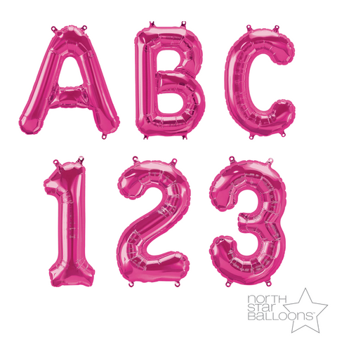 16" Magenta Letters & Numbers