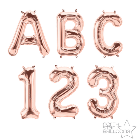16" Rose Gold Letters & Numbers