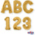 34"  Gold Letter Number Balloons by Covergram Kaleidoscope 
