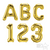 34" Gold Letters & Numbers Northstar Balloons