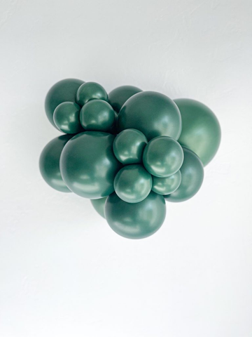 Metallic Forest Green Latex Balloons by Tuftex