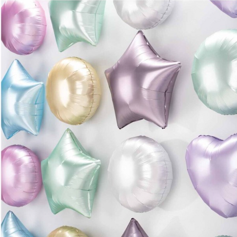 Pastel Solid Foil Decorator Balloons