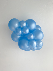 Metallic Sky Blue Latex Balloons by Tuftex