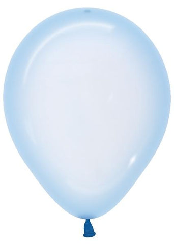 Crystal Pastel Blue Latex Balloons by Sempertex