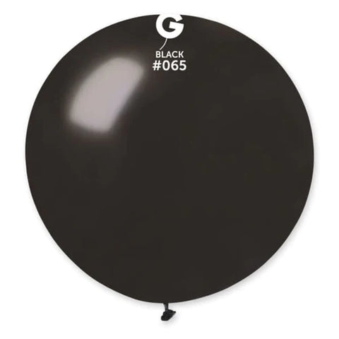 Metallic Black Latex Balloons by Gemar