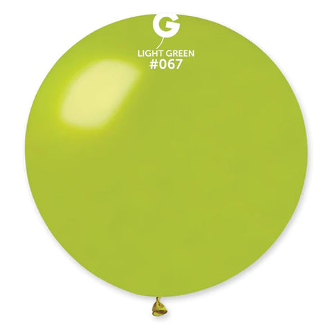 Metallic Light Green Latex Balloons by Gemar