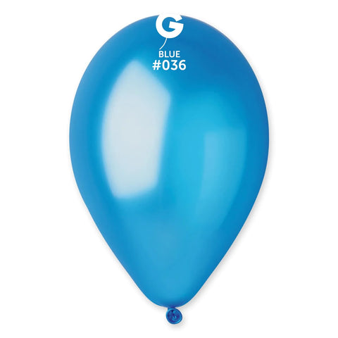 Metallic Blue #36 Latex Balloons by Gemar
