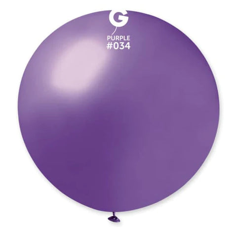 Metallic Purple Latex Balloons by Gemar