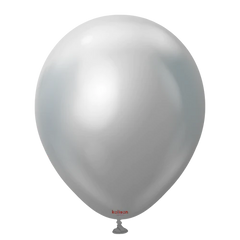 Mirror Silver Latex Balloons by Kalisan