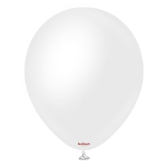 Opaque Satin Snow White Latex Balloons by Kalisan